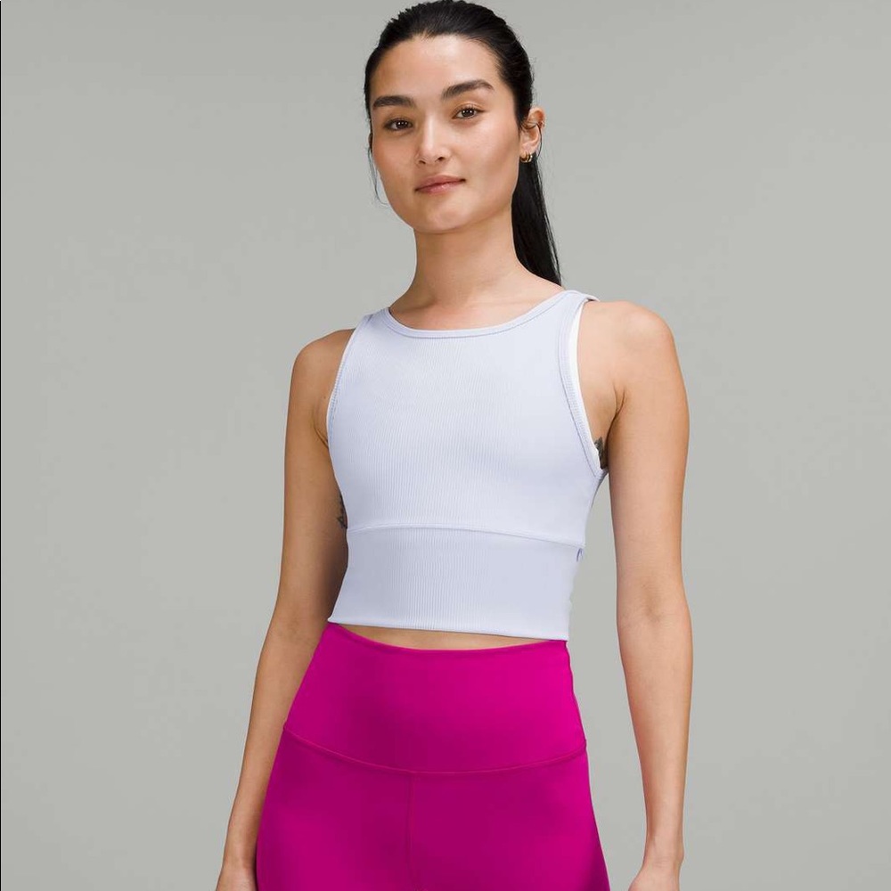 Lululemon Top | Power Pivot Ribbed Tank | Pastel Blue